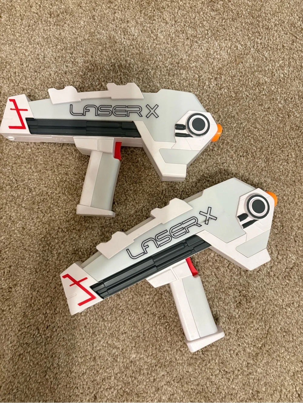 Laser X White Electronic Laser Tag Blasters - Twin Pack